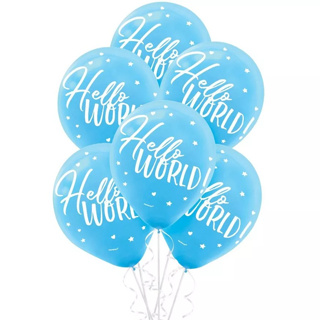 派對城 現貨【12吋乳膠氣球15入-粉藍男孩】 歐美派對 生日氣球 乳膠氣球 慶生會 派對佈置 拍攝道具