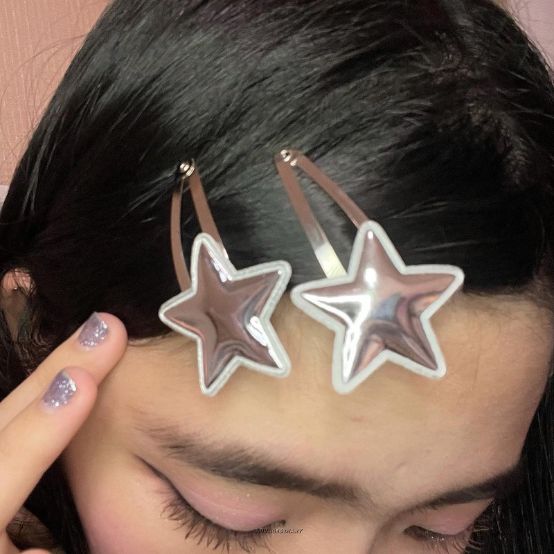 現貨｜SAUVAGES silver star hair clip set 星星髮夾組