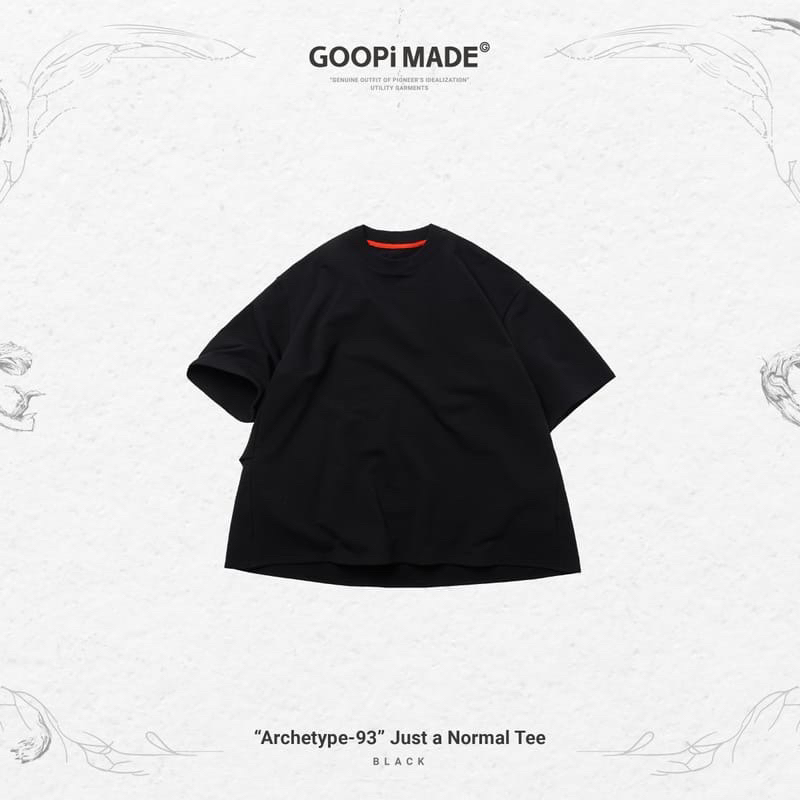 GOOPIMADE Archetype-93” - Just a Normal Tee - Black
