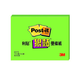 3M Post-it 利貼 狠黏可再貼便條紙-657S 綠 墊腳石購物網