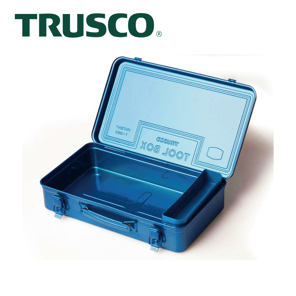【Trusco】後備型工具箱（側提把）-鐵藍 T-360