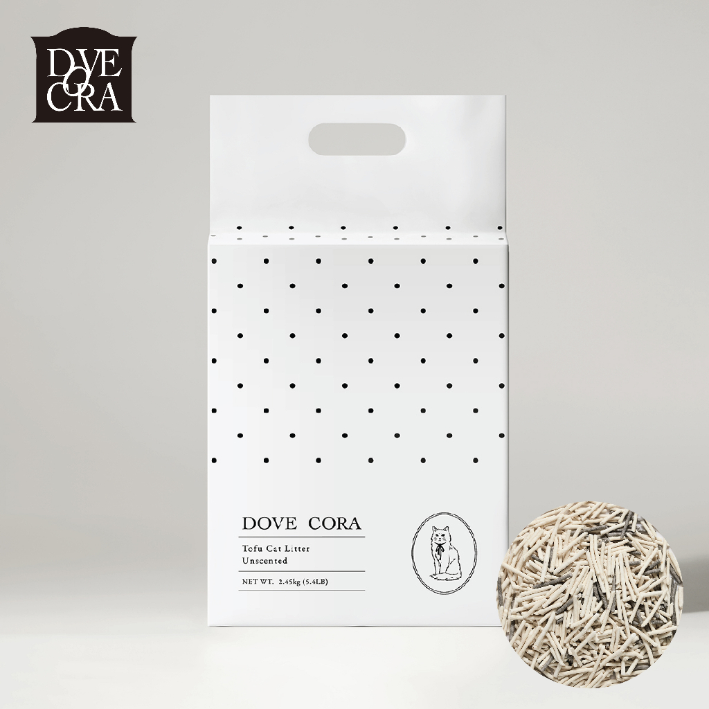4包免運優惠組 益生菌消臭豆腐砂 優質白色系貓砂 1.5mm極細條 活性碳添加 DOVE CORA 朵芙寇拉