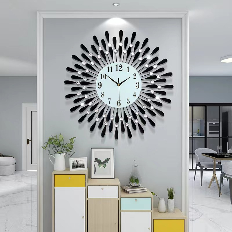 【保固1年】北歐式鐘表掛鐘客廳現代簡約創意大氣輕奢表家用時尚藝術裝飾時鐘