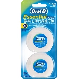 Oral-B 牙線 歐樂B 50M 薄荷 微蠟 2入