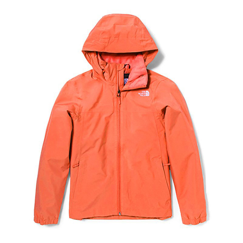 【THE NORTH FACE 美國】女 防潑水連帽外套『橘』NF0A5AZZ 戶外 登山 時尚 休閒 通勤 外套