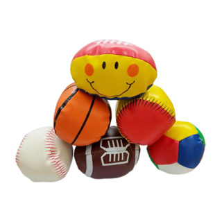 6095 玩具球 皮質軟球 籃球橄欖球棒球造型 寵物玩具球 軟球玩