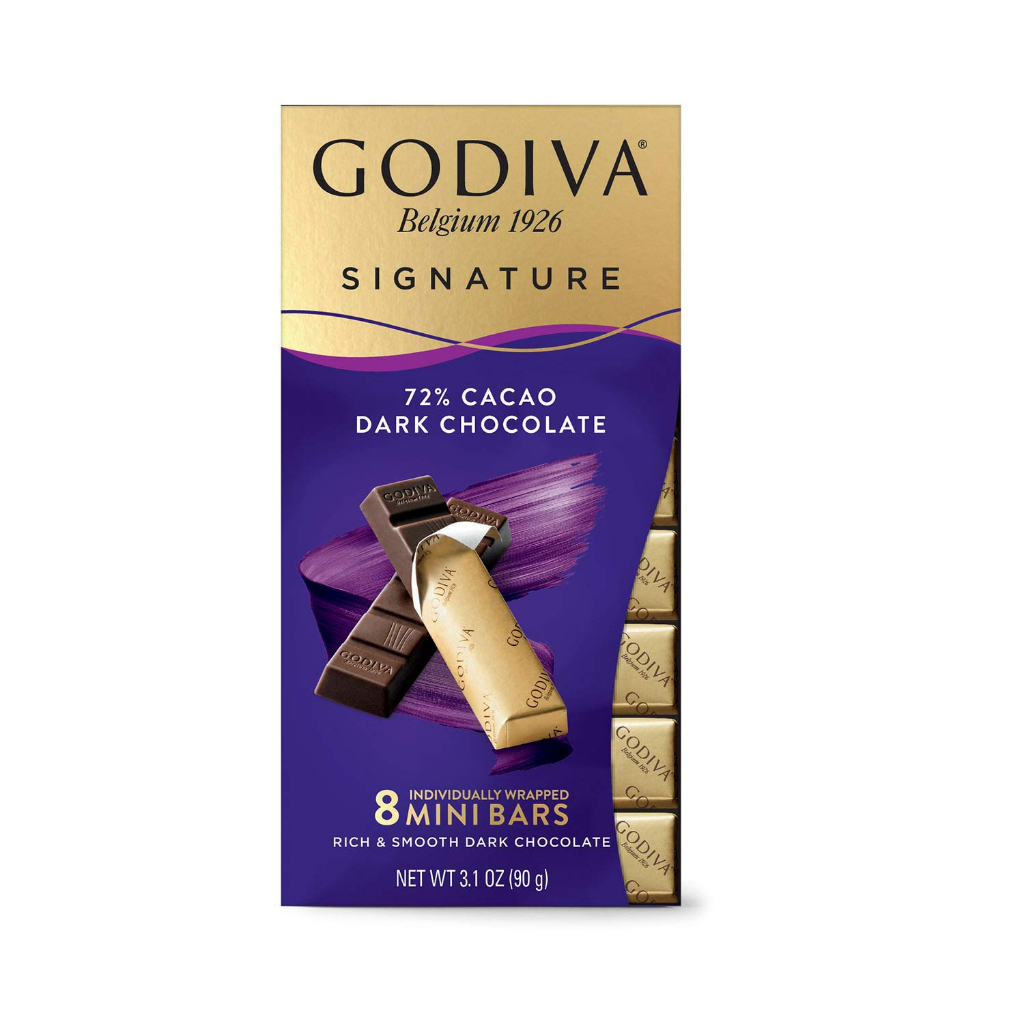 GODIVA巧克力 72% 黑巧克力磚 GODIVA 迷你巧克力棒 適合各種節日送禮 情人節不再煩惱