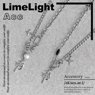 ☆LimeLight☆ FUTER 未來設計 高階感 韓風 造型 十字星 寶石 珍珠 串珠 星芒 水鑽 飾品 項鍊 27