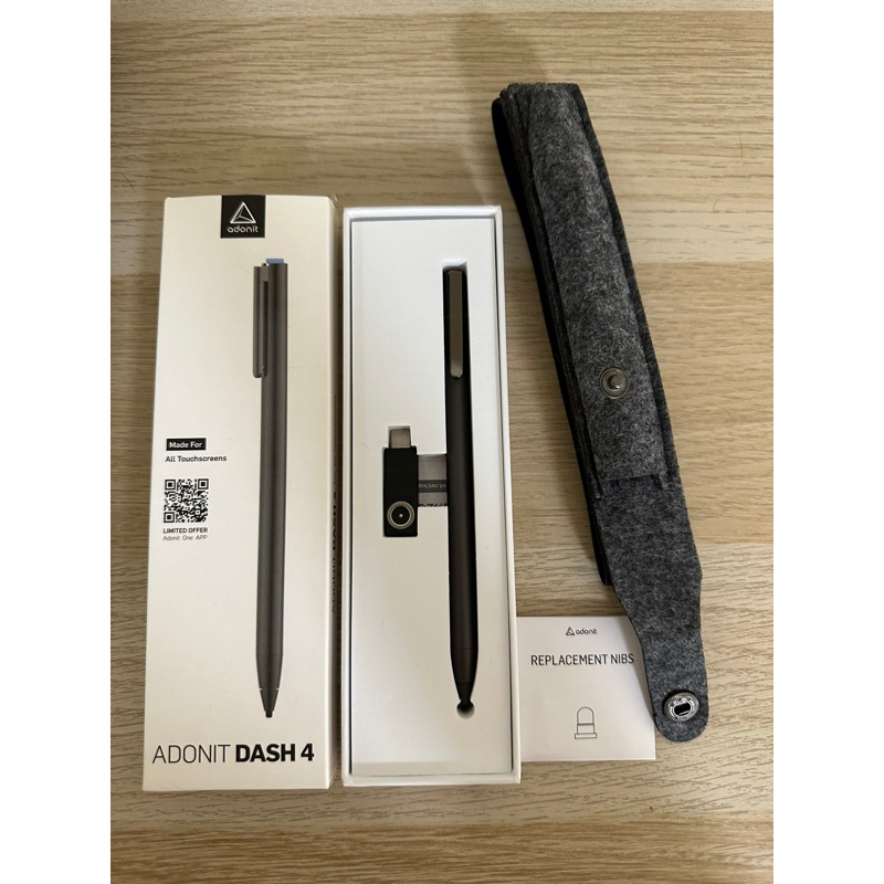 Adonit Dash 4 觸控筆 相容iOS/Android系統 二手 附替換筆頭 原廠收納袋