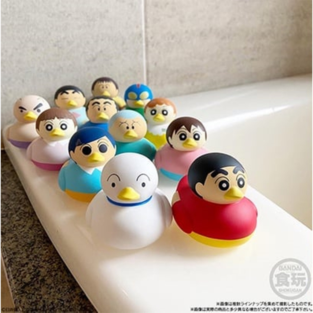 BANDAI QQ鴨 軟膠 盒玩 蠟筆小新 玩具總動員 小鴨 鴨子 洗澡鴨 兔崽子 鴨霸 風間 阿呆 小葵 小新  正男