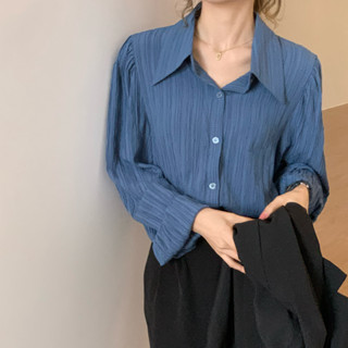ANNE｜出清中｜180降120｜肌理感寬鬆長袖襯衫【AT10222】女生襯衫 長袖襯衫 長袖上衣 肌理感 防曬上衣