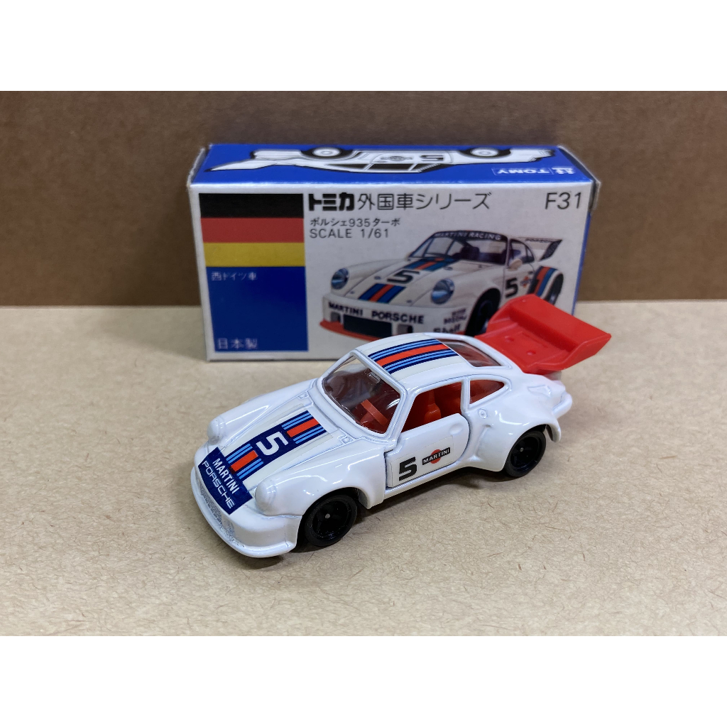 Tomica 日本製 藍盒 no.F31 PORSCHE 935 TURBO 保時捷 賽車 紅尾翼版 絕版