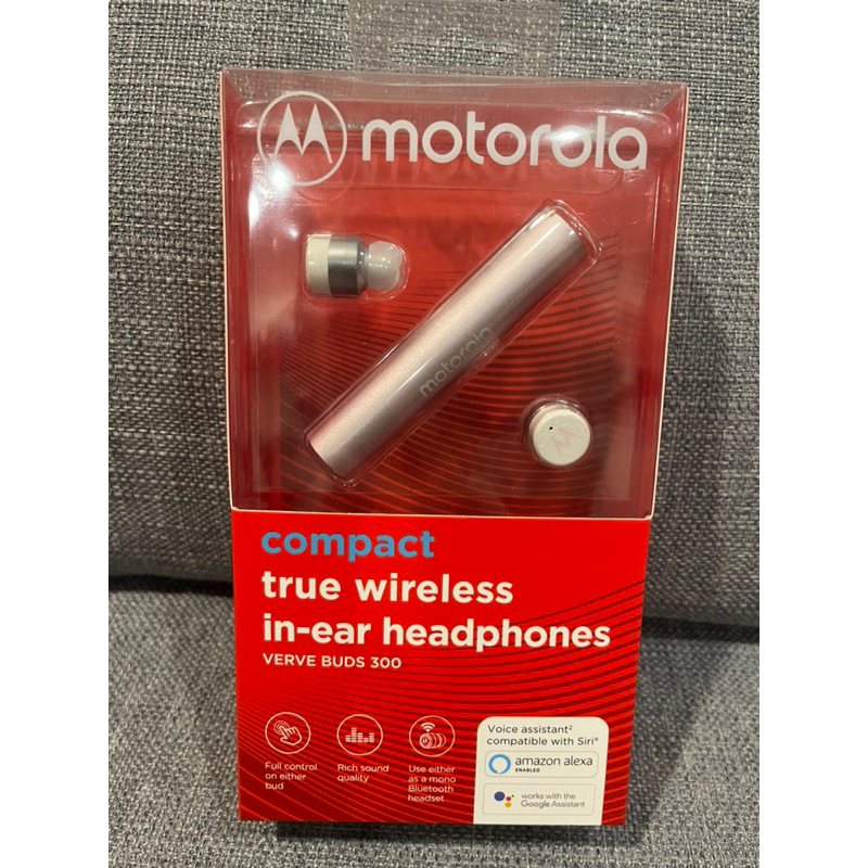 Motorola 口紅型入耳式真無線藍牙耳機 Verve Buds 300(玫瑰金)