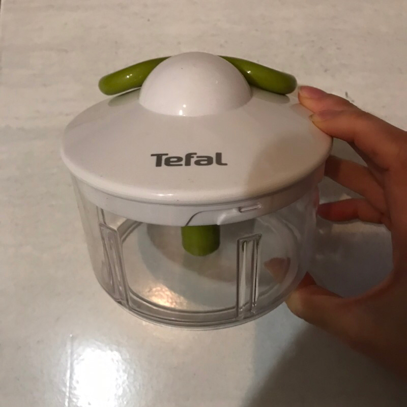 【歐膩二手】Tefal 廚房 手拉切碎器 手拉式切蒜器 切菜器 絞肉器 蒜泥機 攪拌器 拉繩式切菜機 食物調理器 送贈品