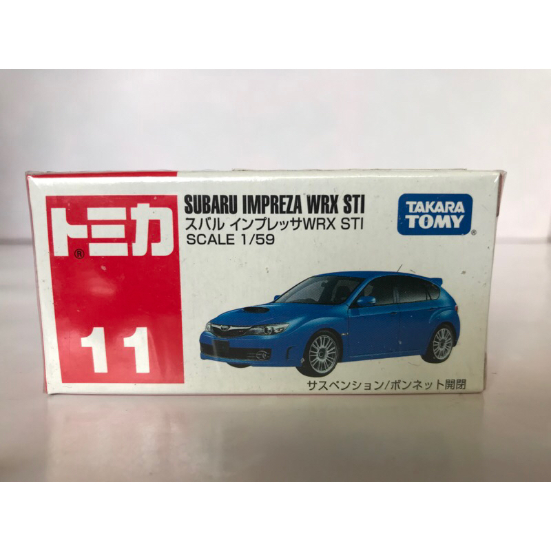 TOMICA  11號車  IMPREZA  WRX STI