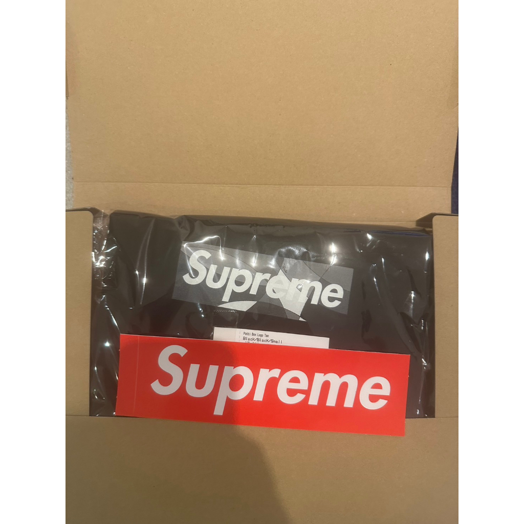 Supreme emilio pucci box logo Tee SupremeT恤 短T 黑色 S號