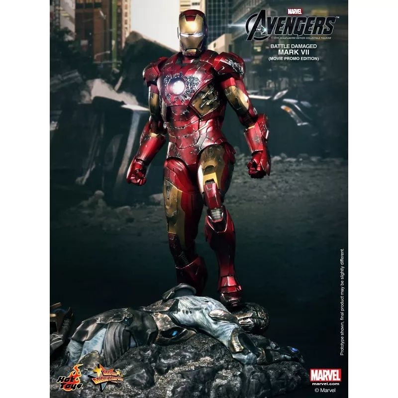 全新 野獸國 Hot Toys MMS196 復仇者聯盟 鋼鐵人 馬克7 MARK7 mms500 戰損版