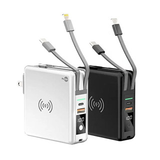 Mystyle 多功能無線充電 自帶線行動電源(二代) 超強行動電源 六合一 多合一 出門免帶線 10000mah