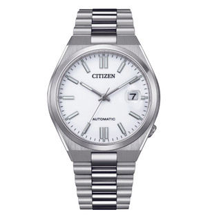 CITIZEN星辰 簡約時尚六角形機械錶 男錶40mm 白鏡面 【Watch On-line Store】