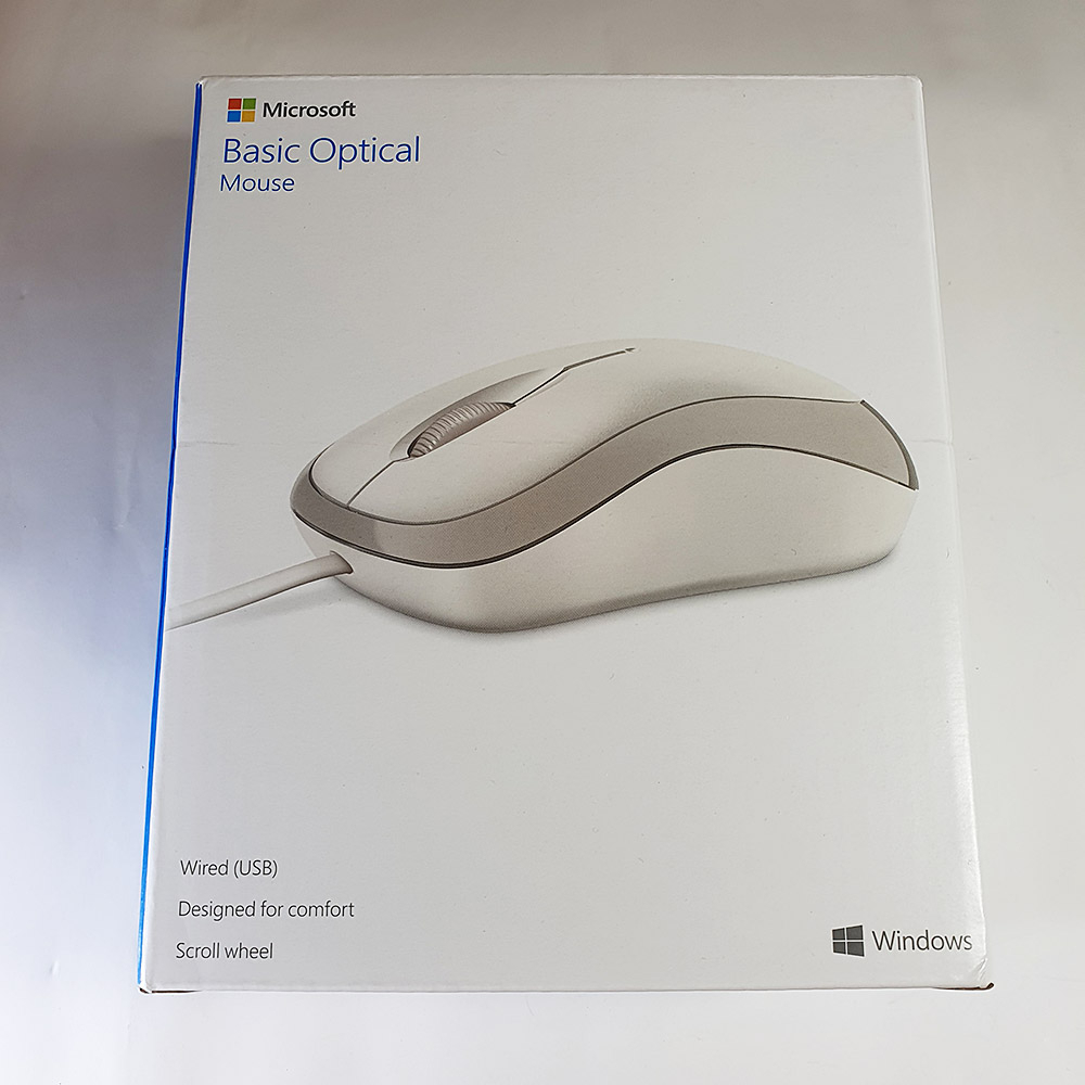Microsoft 微軟，入門光學鯊 V2版本，有線滑鼠（海鷗白）
