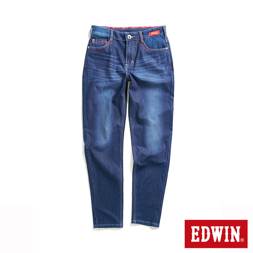 EDWIN 東京紅360°迦績彈力機能錐形牛仔褲(石洗綠)-女款