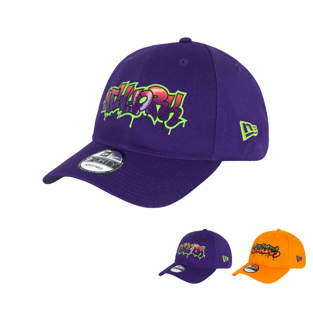 NEW ERA 9FORTY 940UNST 城市塗鴉 NY紫色/LA橘色 紫色帽子 老帽 棒球帽【TCC】