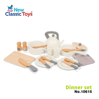 荷蘭New Classic Toys 小主廚鍋具19件組-10615 廚房玩具/家家酒/木製玩具/廚房玩具配件/切菜板