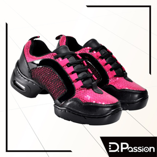 【D.Passion美佳莉】排舞鞋 爵士舞鞋 9025 黑桃皮網布 暢銷款
