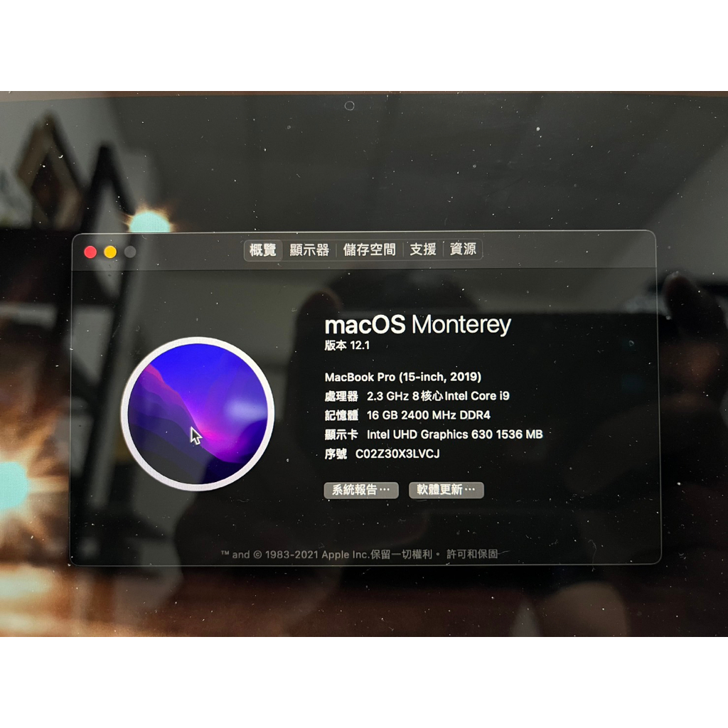蘋果筆記型電腦 macbook pro 15吋 2019 512G