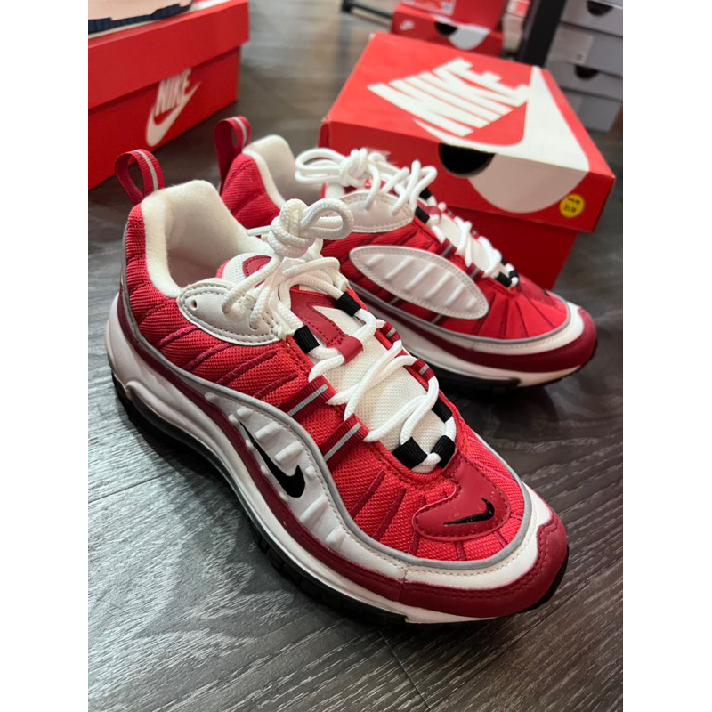 BLS • 出清 Nike Air Max 98 Gym Red 白紅 情人節 AH6799-101 女鞋