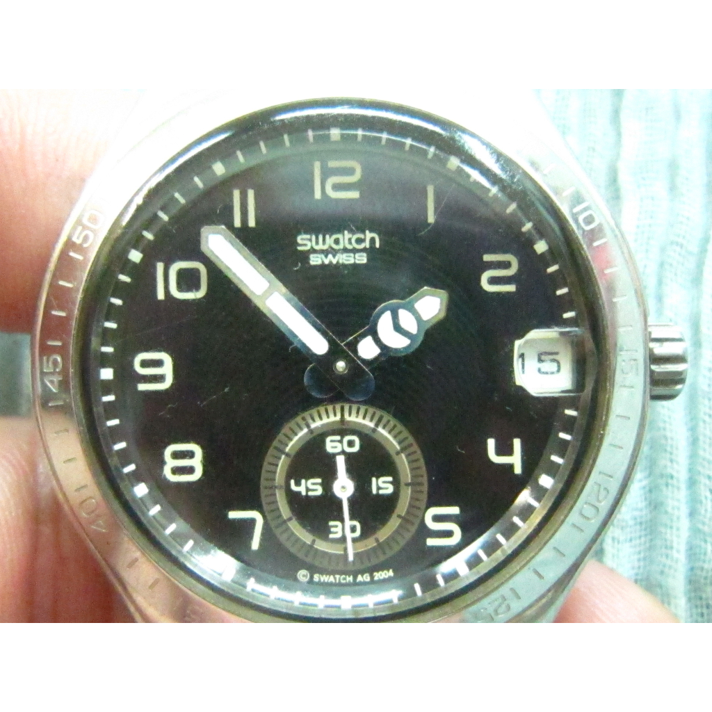 瑞士製SWATCH IRONY經典霸氣不鏽鋼精緻時尚2眼手錶