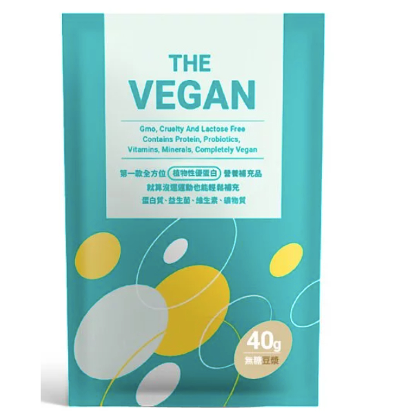TANI・樂維根 全素 The Vegan 優蛋白- 無糖豆漿 (40g) 隨手包