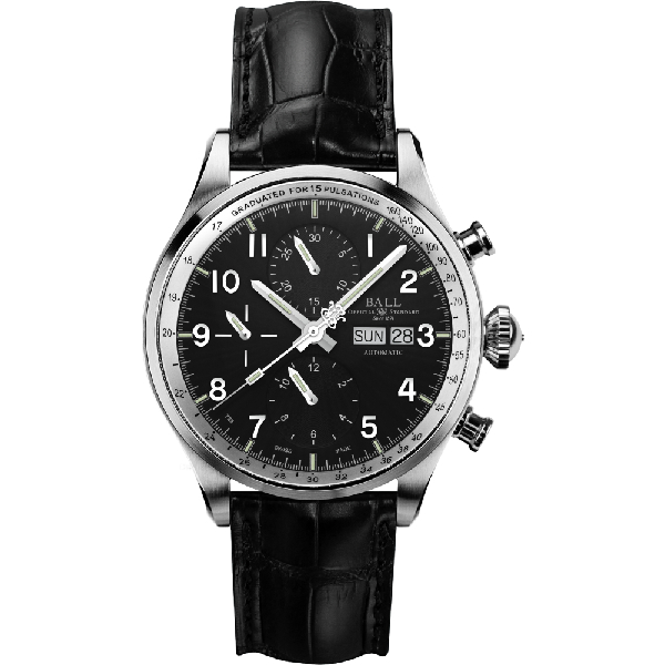 B3_ BALL 波爾錶 CM3038C-LFJ-BK 脈搏計時潮流腕錶 黑款42mm