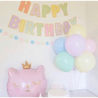 🍊橙子氣球🇹🇼現貨「貓咪氣球生日套餐」粉色貓咪 貓咪氣球 粉色系 女兒生日 週歲佈置 繽紛馬卡龍生日