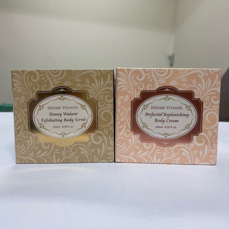 DÉESSE VIVANTE笛絲薇夢 蜂蜜核桃去角質霜/完美因子美體霜 250ml