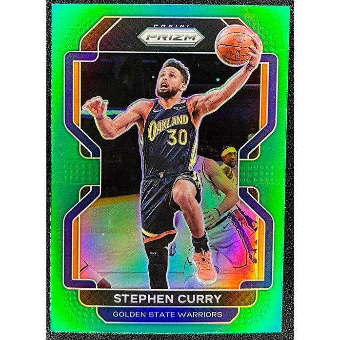 NBA 球員卡 Stephen Curry 2021-22 Panini Prizm Green Prizms 綠亮