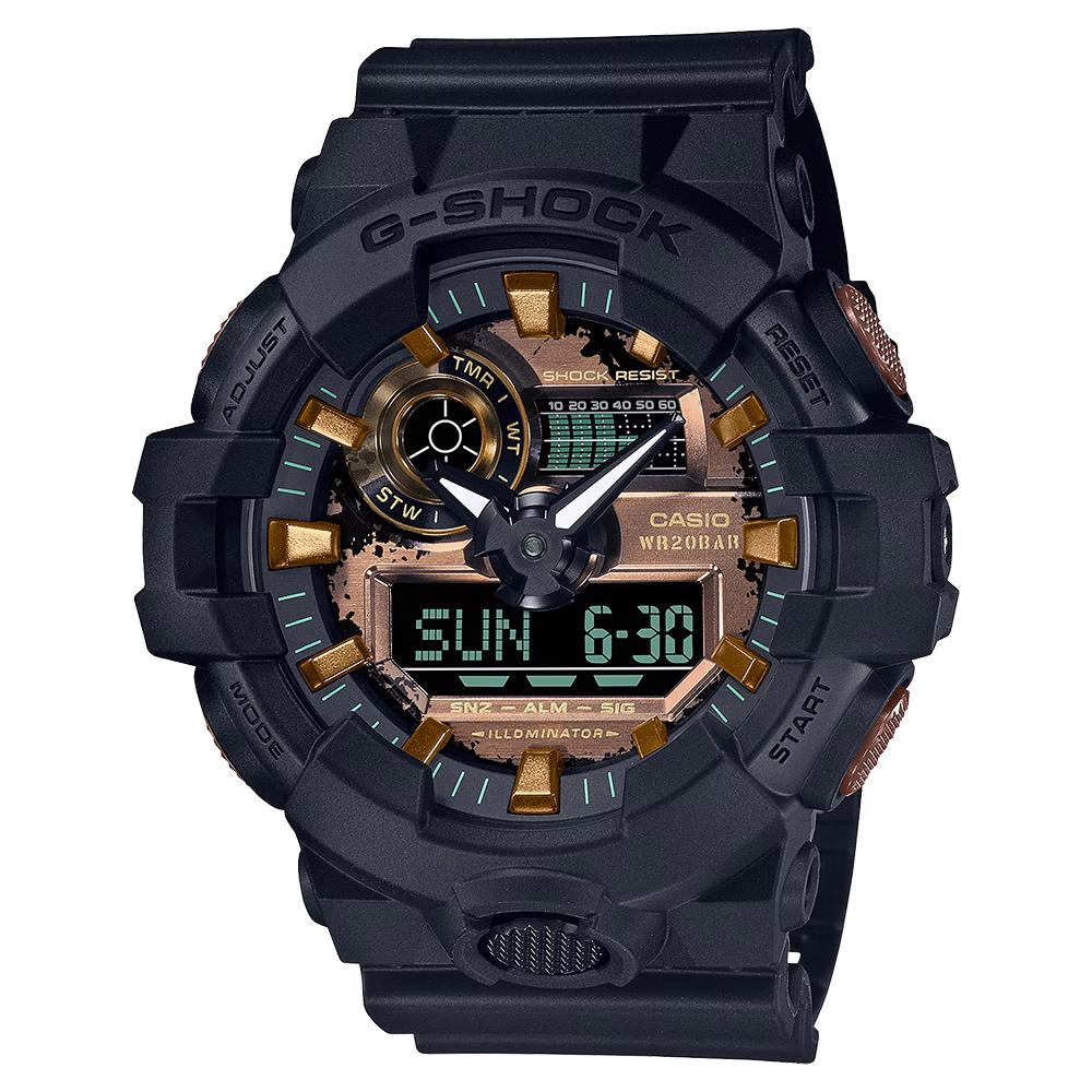 CASIO 卡西歐 G-SHOCK 時尚雙顯腕錶 GA-700RC-1A