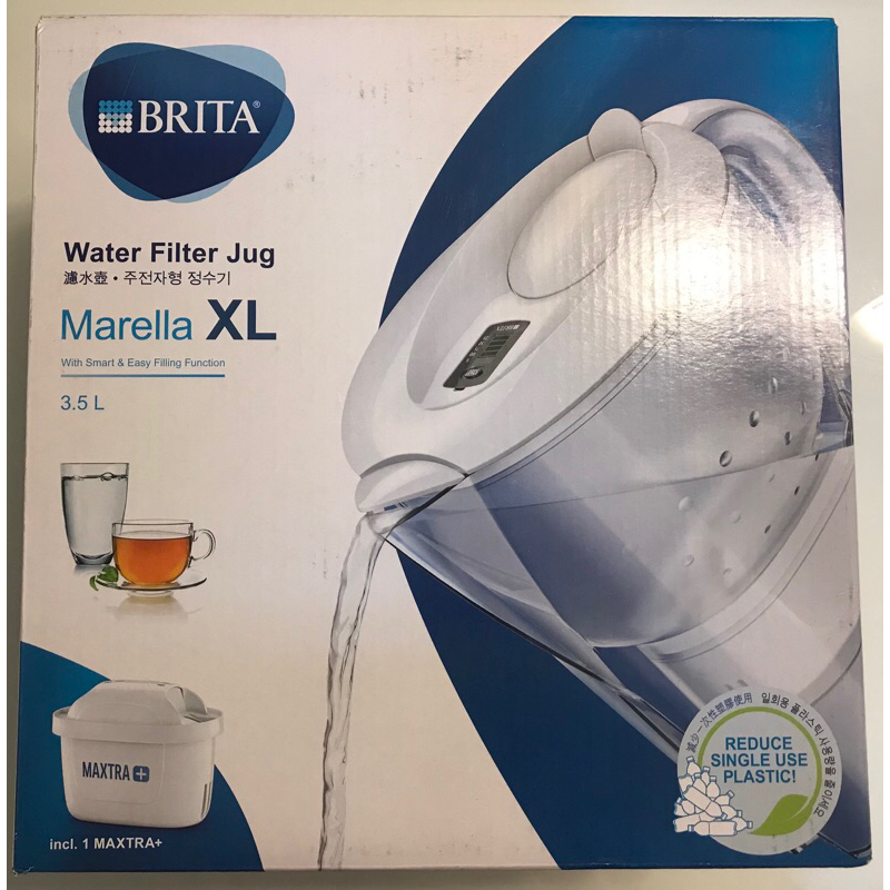 BRITA Marella XL3.5L/ Flow 8.2L濾水箱 濾水壺 桌上型濾水箱(1壺+1芯)