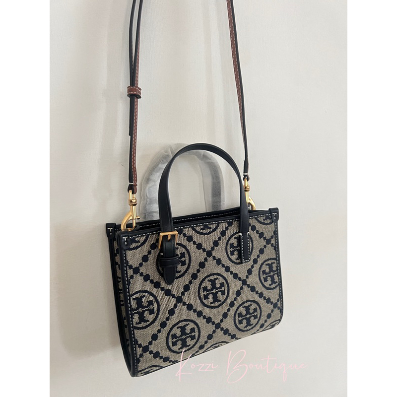 Tory burch t monogram 老花 帆布 托特 2023 迷你 tote 托特包 tb包 tb 包包