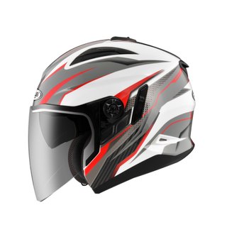 【台中倉儲 ZEUS ZS-613B / ZS613B AJ33 白紅 內墨片 插扣 3/4帽】【 贈好禮 多選一 】