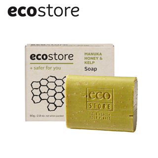【ecostore宜可誠】福利品-純淨香皂-80g_麥蘆卡蜂蜜海藻