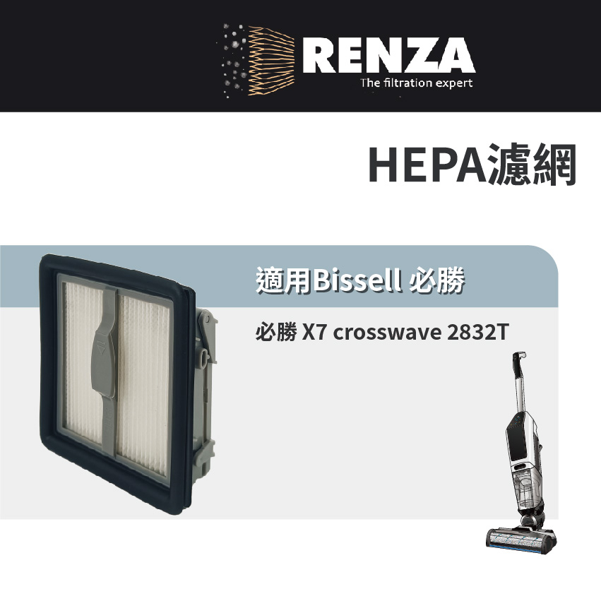 適用Bissell 必勝 X7 crosswave 2832T無線吸塵拖地洗地機 HEPA濾網