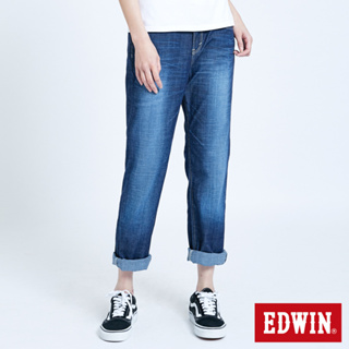 EDWIN 503 BASIC輕柔直筒伸縮牛仔褲(中古藍)-女款