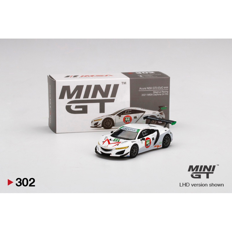 &lt;阿爾法&gt;MINI GT No.302 Acura NSX GT3 EVO #44 2021 IMSA Daytona