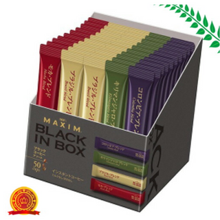 日本 AGF MAXIM 即溶咖啡 4種產地 華麗香醇 BLACK IN BOX 50入裝 無糖黑咖啡 哥倫比亞摩卡2盒