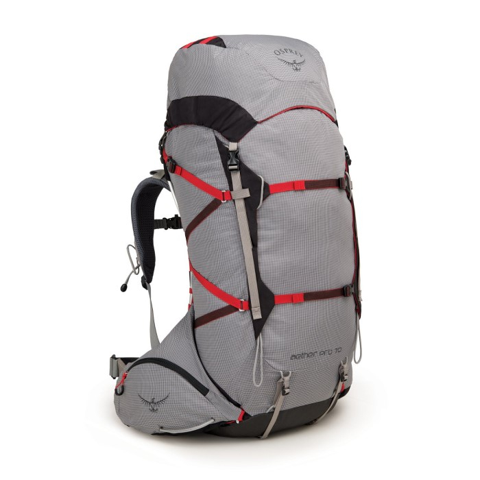 Osprey 美國 Aether Pro 70L背包 多日健行 輕量登山後背包 灰M Aether70-KGr 綠野山房