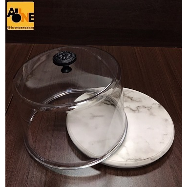 ~All-in-one~【附發票】透明蛋糕高蓋 雙面圓板盤 食物展示蓋 PC防塵蓋 透明試吃蓋 蛋糕蓋麵包點心盤 麵包盤