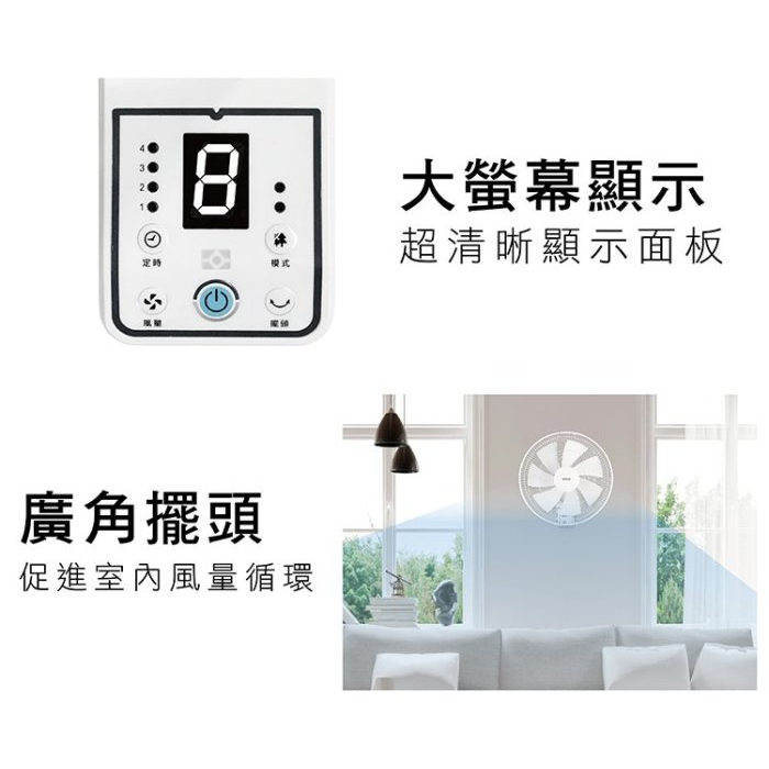 禾聯 HLF-14CH72W DC壁掛扇 14吋 WIFI HERAN 智能變頻壁掛風扇 電風扇 壁掛風扇 雲端聯網