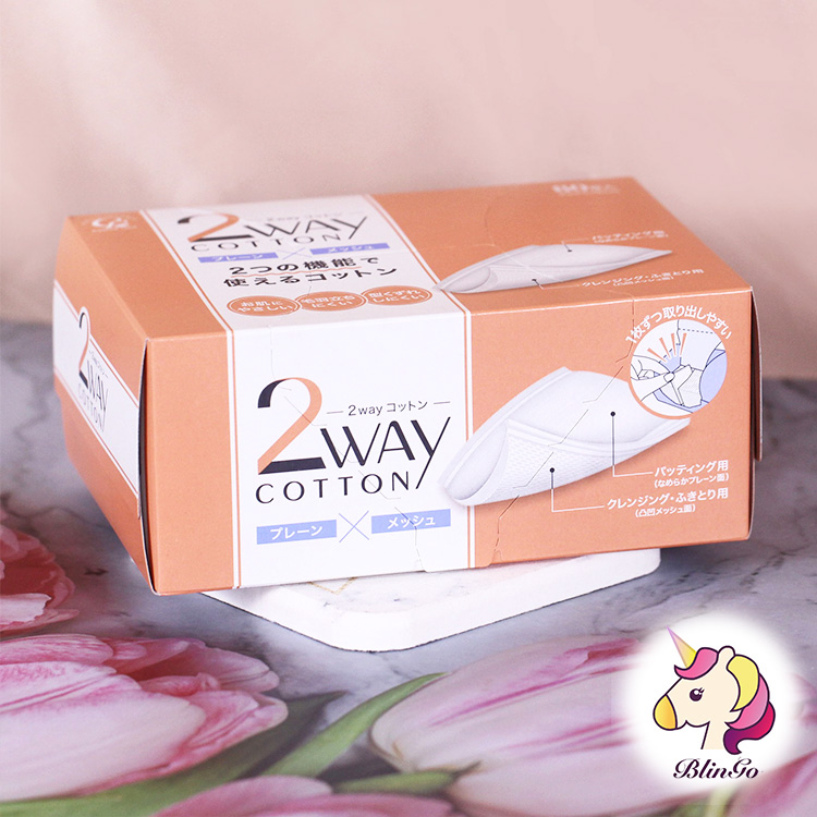 日本 Cotton-Labo 2 WAY 兩用淨顏化妝棉 80枚/盒 公司貨【繽紛購】