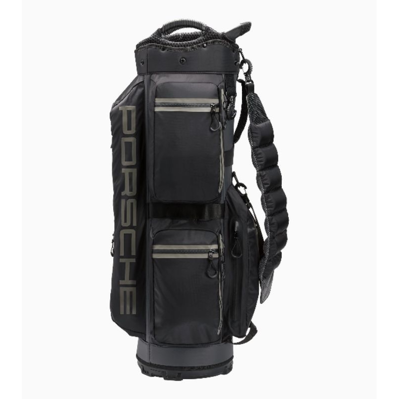 《最新款》保時捷精品黑色logo氣墊背帶高爾夫球袋（支架款）附保時捷原廠出貨證明